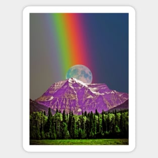 Rainbow Moon Sticker